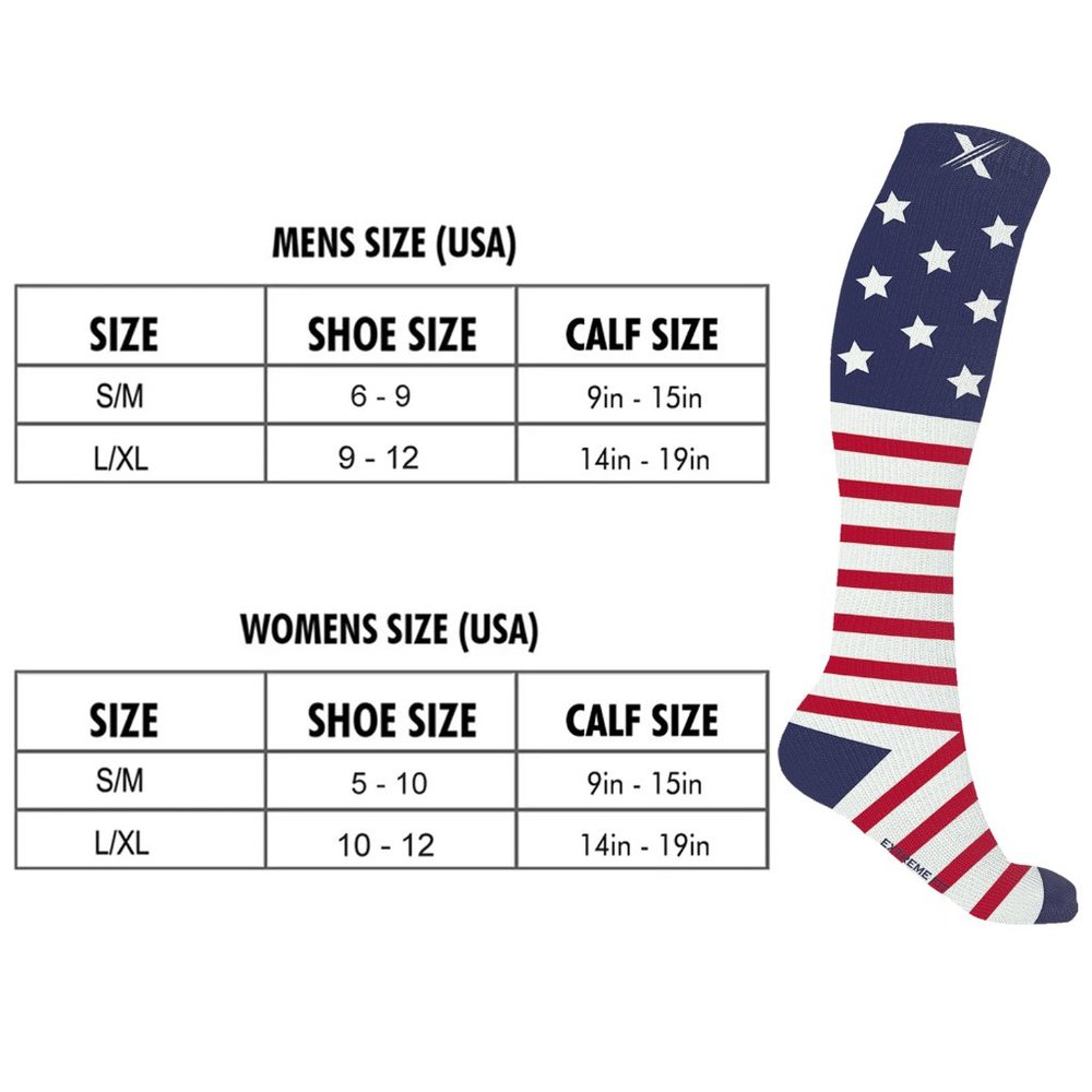 Small/Medium Patriotic Compression Socks Knee Hig… - image 2